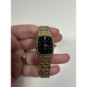 Geneva Gold Nugget Ladies Watch Stainless‎ Steel FLG Clasp 220566 Needs Battery